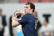 Notre Dame QB Riley Leonard's rushing could keep the Irish alive in the CFP title game. (Photo Credit: IMAGN)